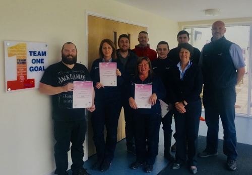 Photo left to right:  Matthew Roberts,  Iwona Dziekan, Sion Taylor, Maria Jones, Andrew Williams, Connor Roberts, Craig Jones, Heather Broughton, Geraint Evans.